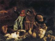 Eugene Delacroix The Bark of Dante oil painting artist